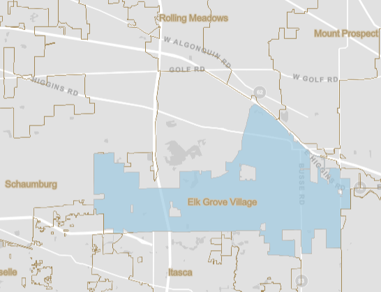 Elk Grove Village, IL Map